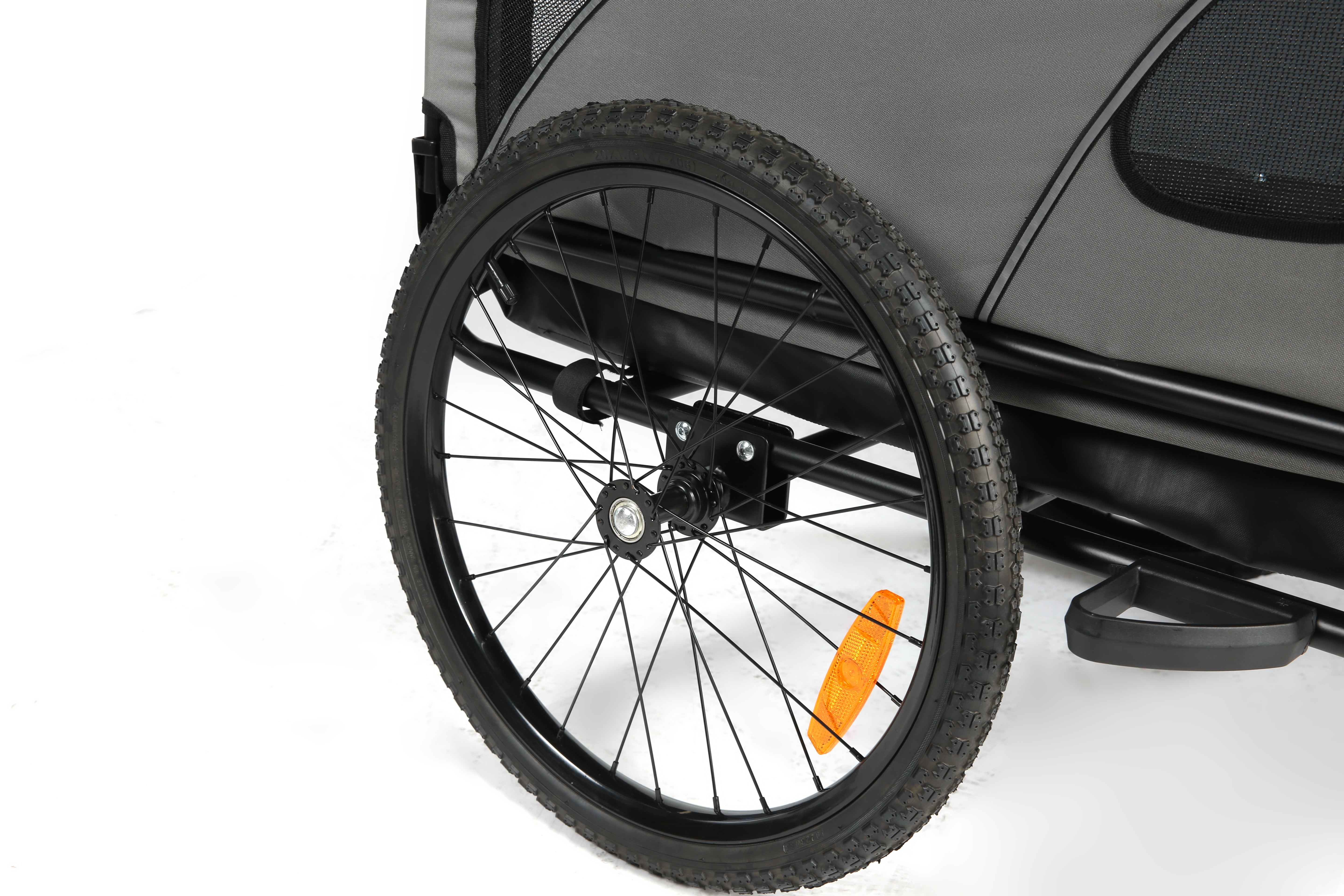 Remolque para perros para bicicleta 2 en 1 con freno de mano y reflectores (10202NS)