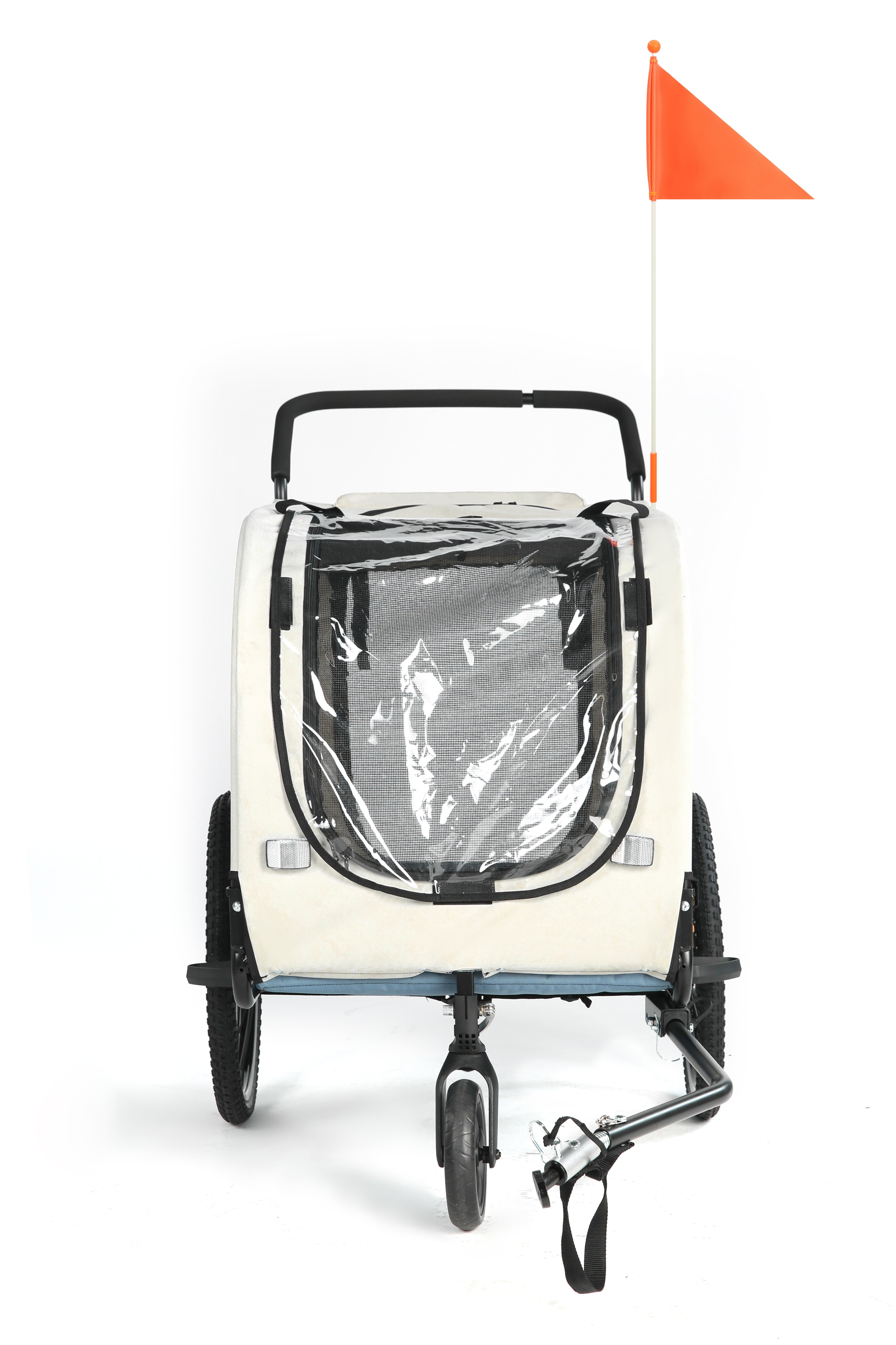 Remolque para perros para bicicleta 2 en 1 con freno de mano y reflectores (10202NS)
