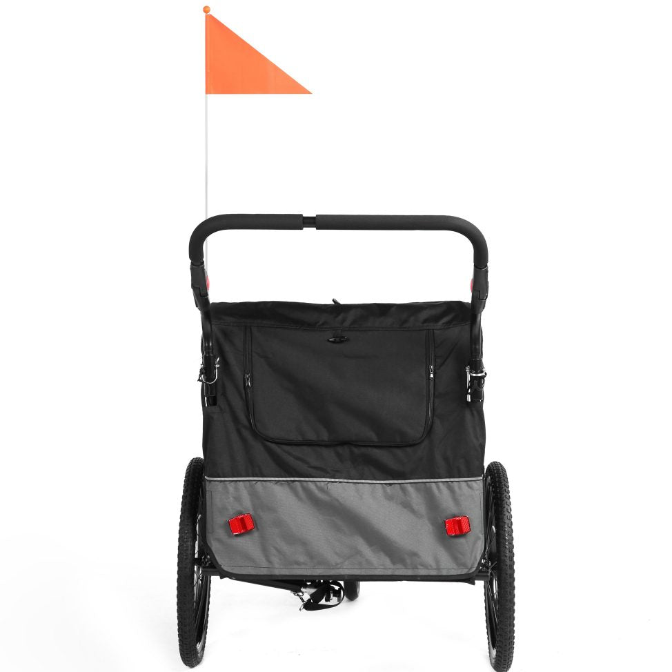 Remolque para bicicleta infantil, de fácil fijación, plegable, con arnés de 5 puntos (BT921)