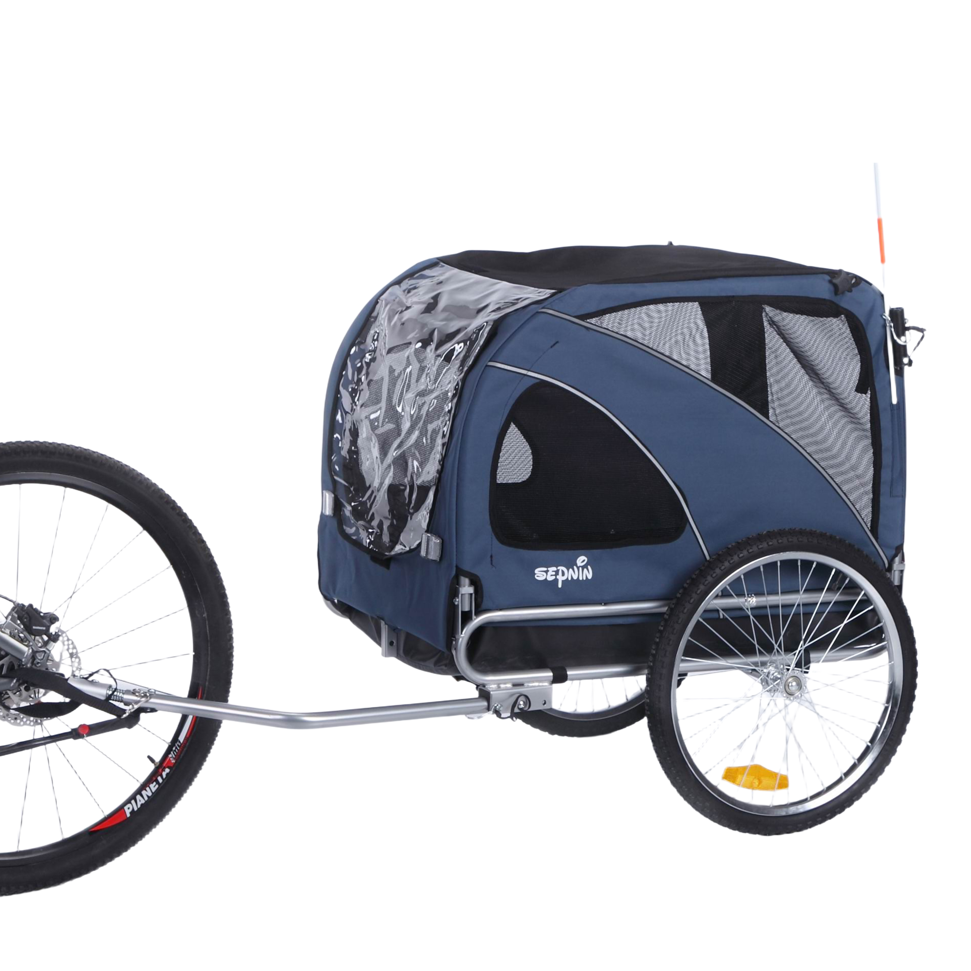 Dog Trailer Bicycle & Jogger 2-in-1 with Handbrake and Reflectors (10202B)