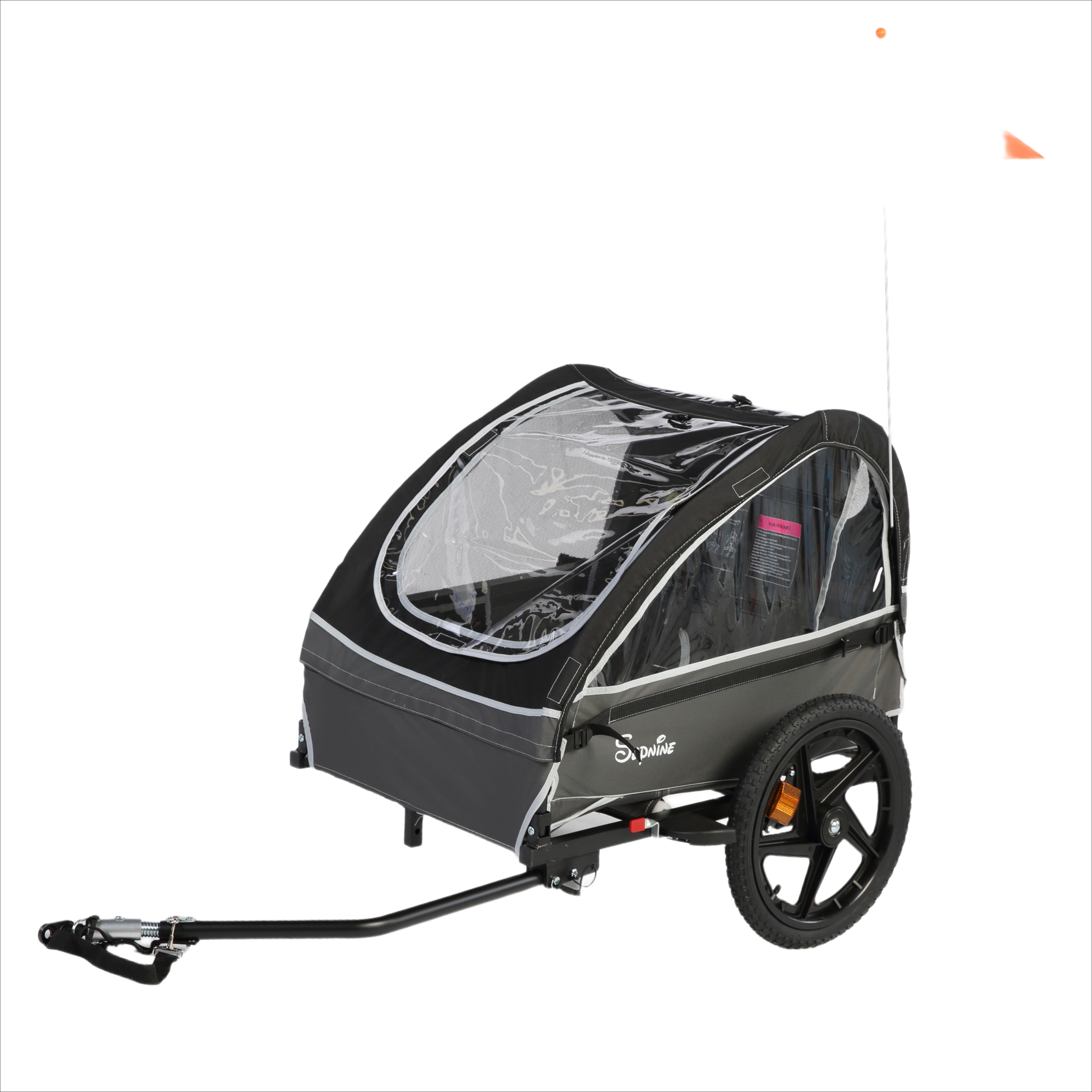 Kids Bike Trailer, 2 in 1 Canopy Carrier Converts to Stroller (BT609V2)