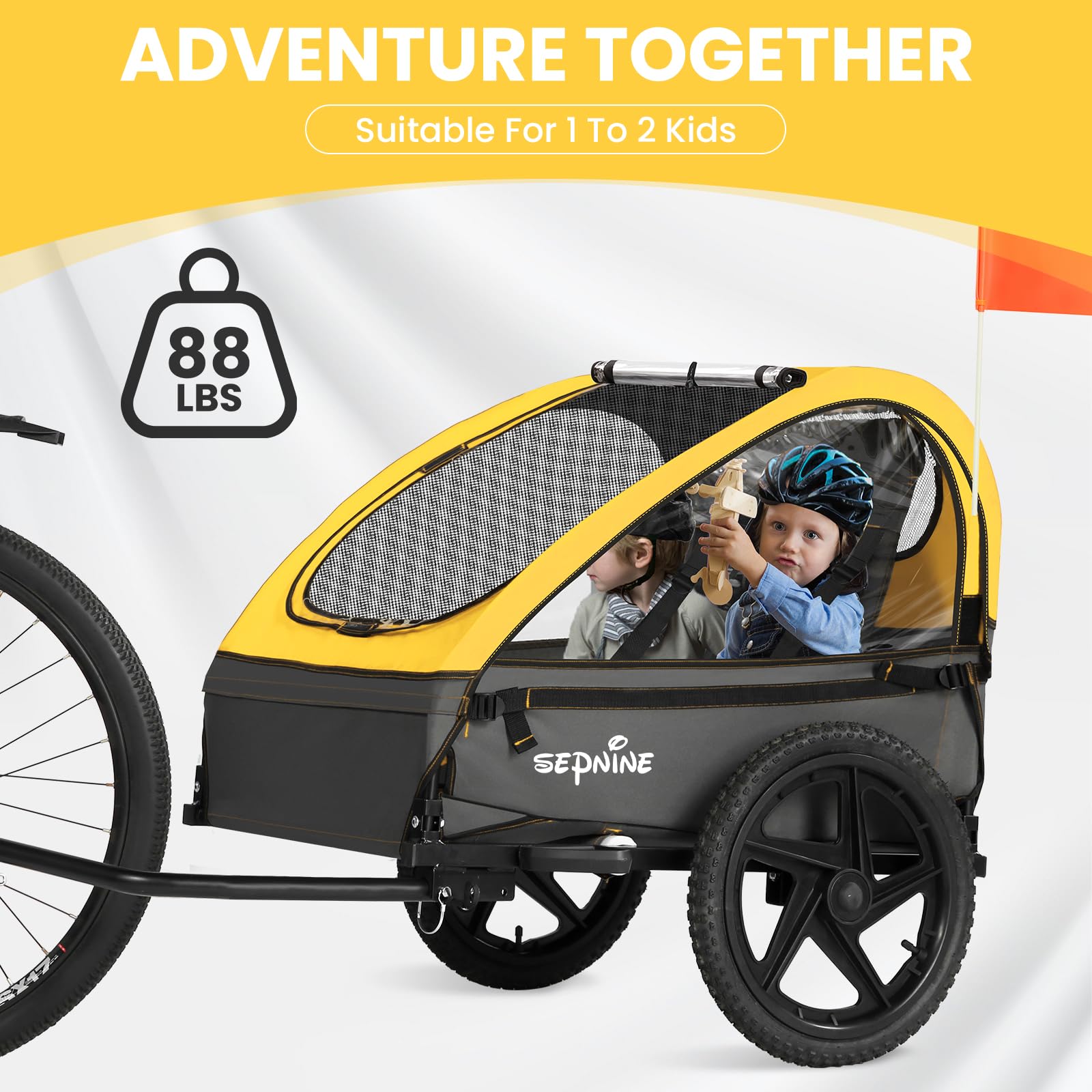 Kids Trailer Bicycle for 2 Kids (BT609)