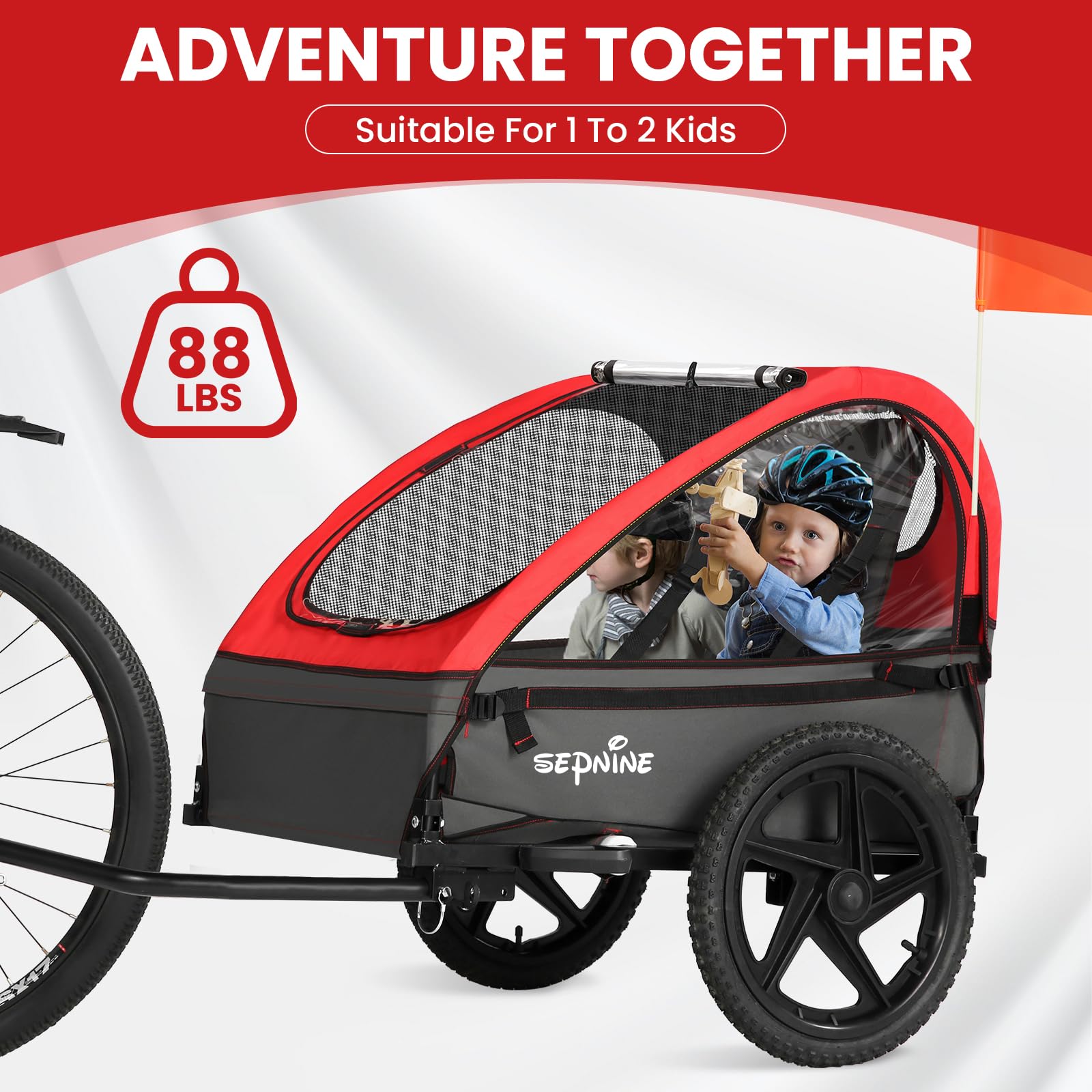 Kids Trailer Bicycle for 2 Kids (BT609)