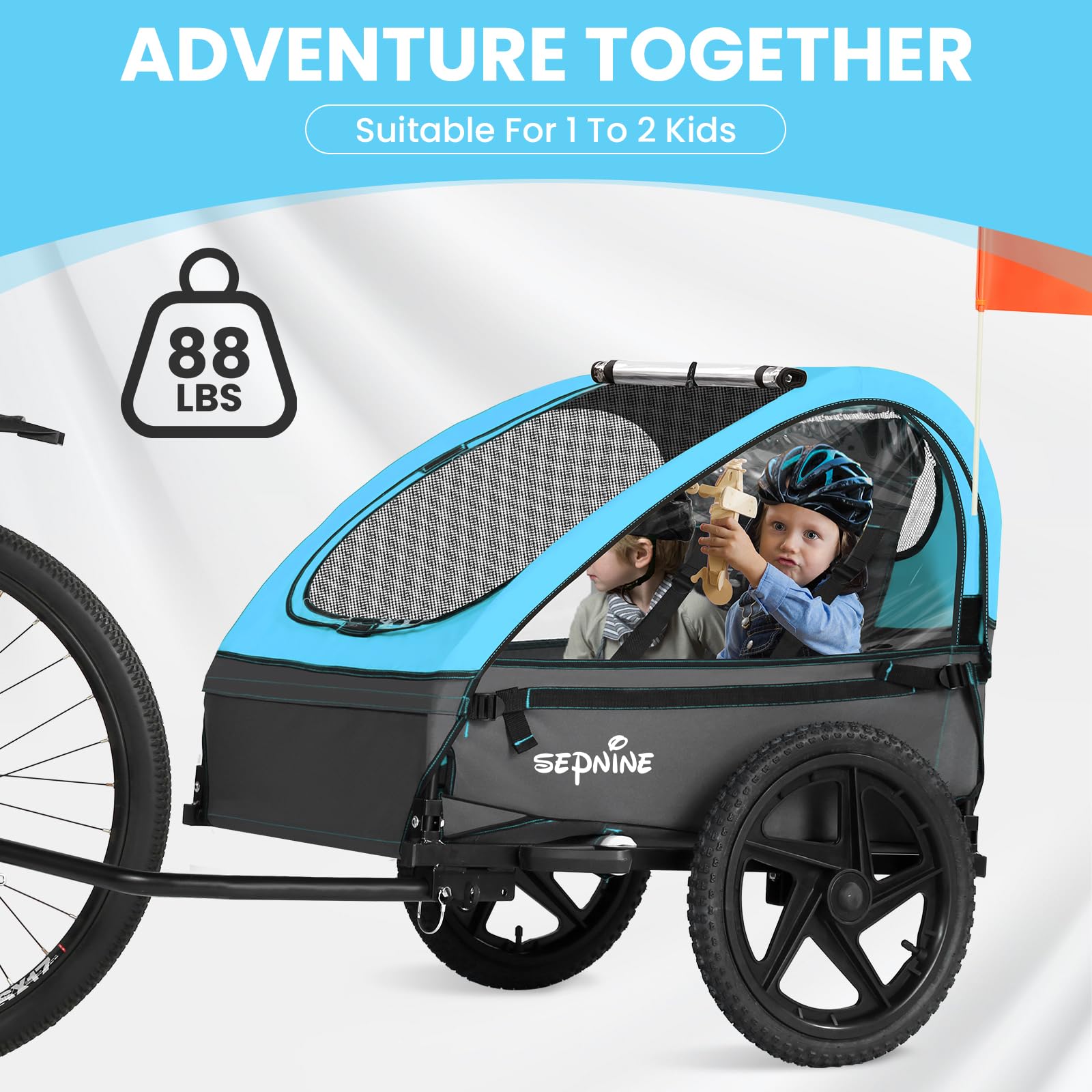Kids Trailer Bicycle for 2 Kids (BT609)