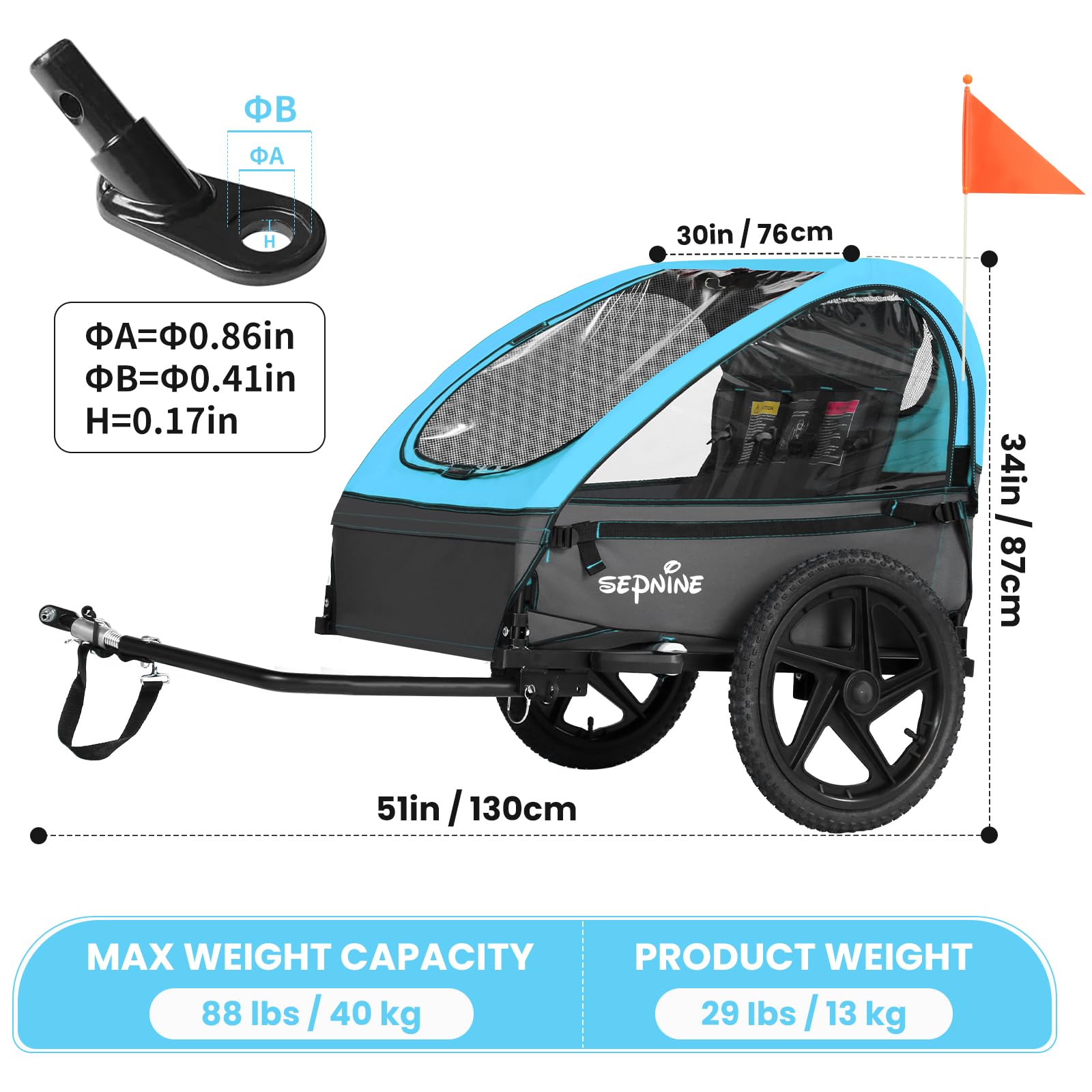 Kids Trailer Bicycle for 2 Kids (BT609)