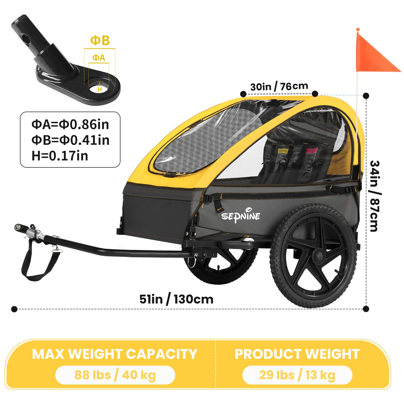 Kids Trailer Bicycle for 2 Kids (BT609)