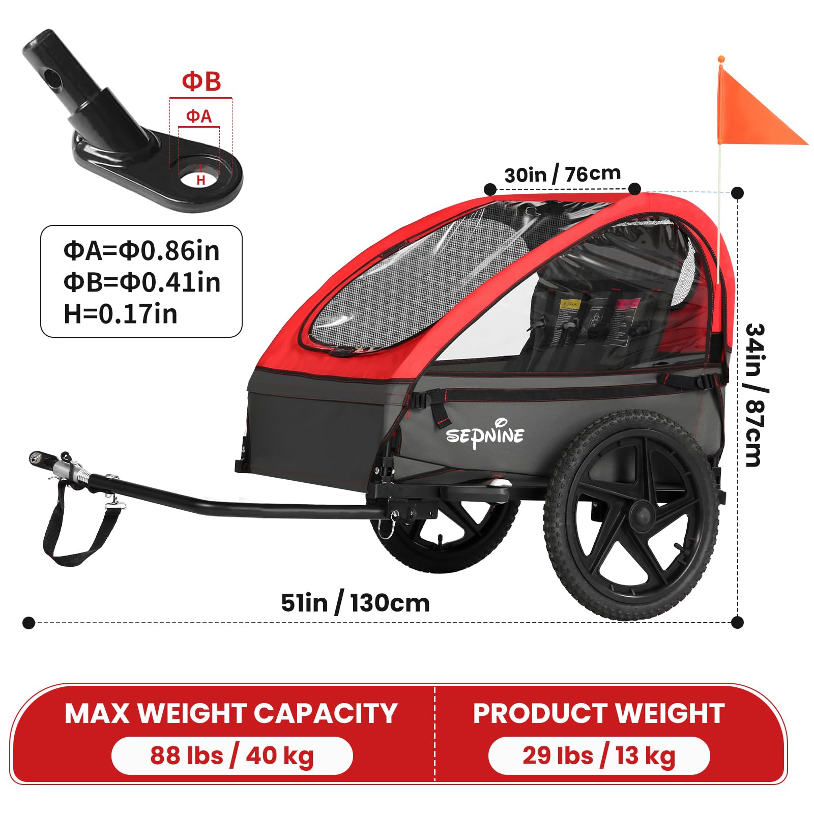 Kids Trailer Bicycle for 2 Kids (BT609)