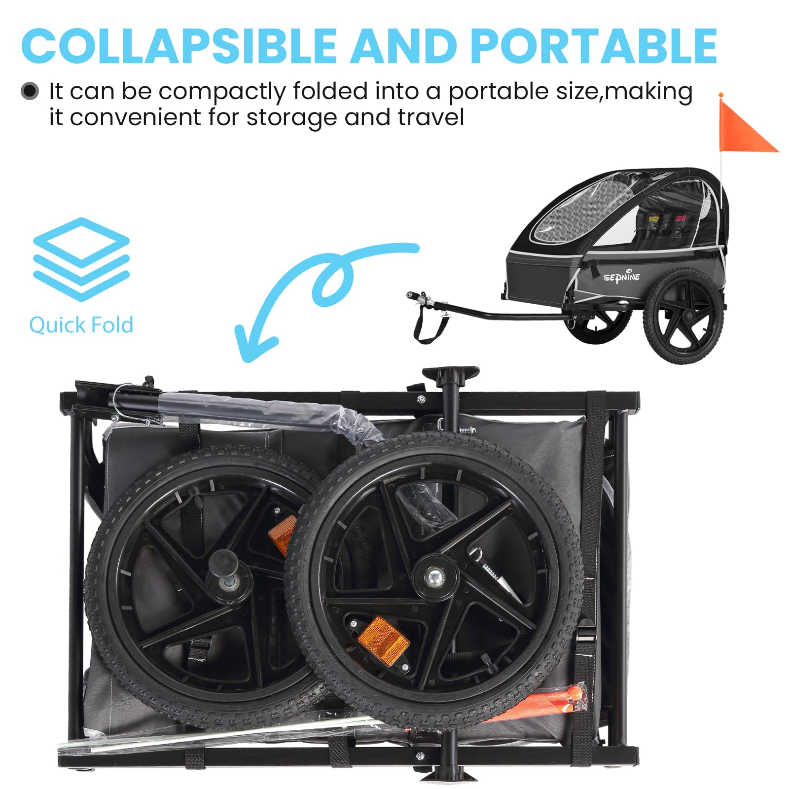 Kids Trailer Bicycle for 2 Kids (BT609)