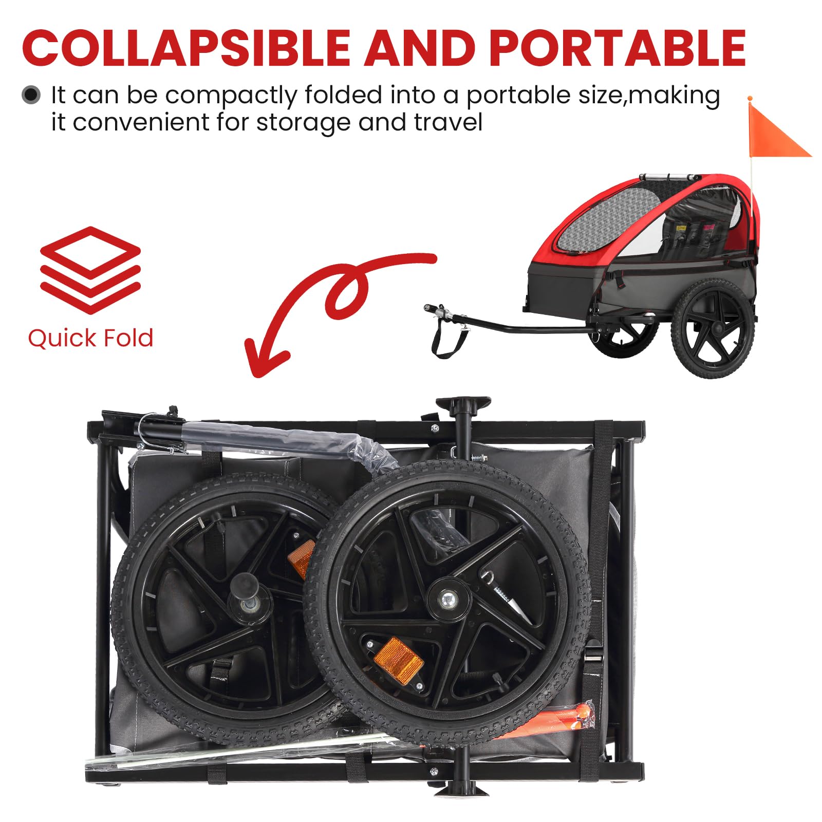 Kids Trailer Bicycle for 2 Kids (BT609)